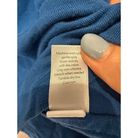 Athleta V Neck Long Sleeve Top Womens Small Blue‎ Relaxed Everyday - Picture 4 of 7